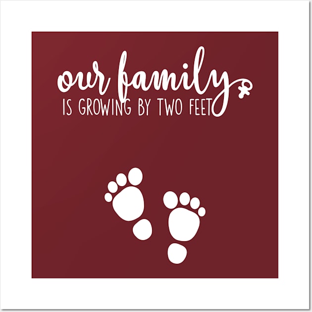 Our family is growing by two feet Wall Art by TheBlackCatprints